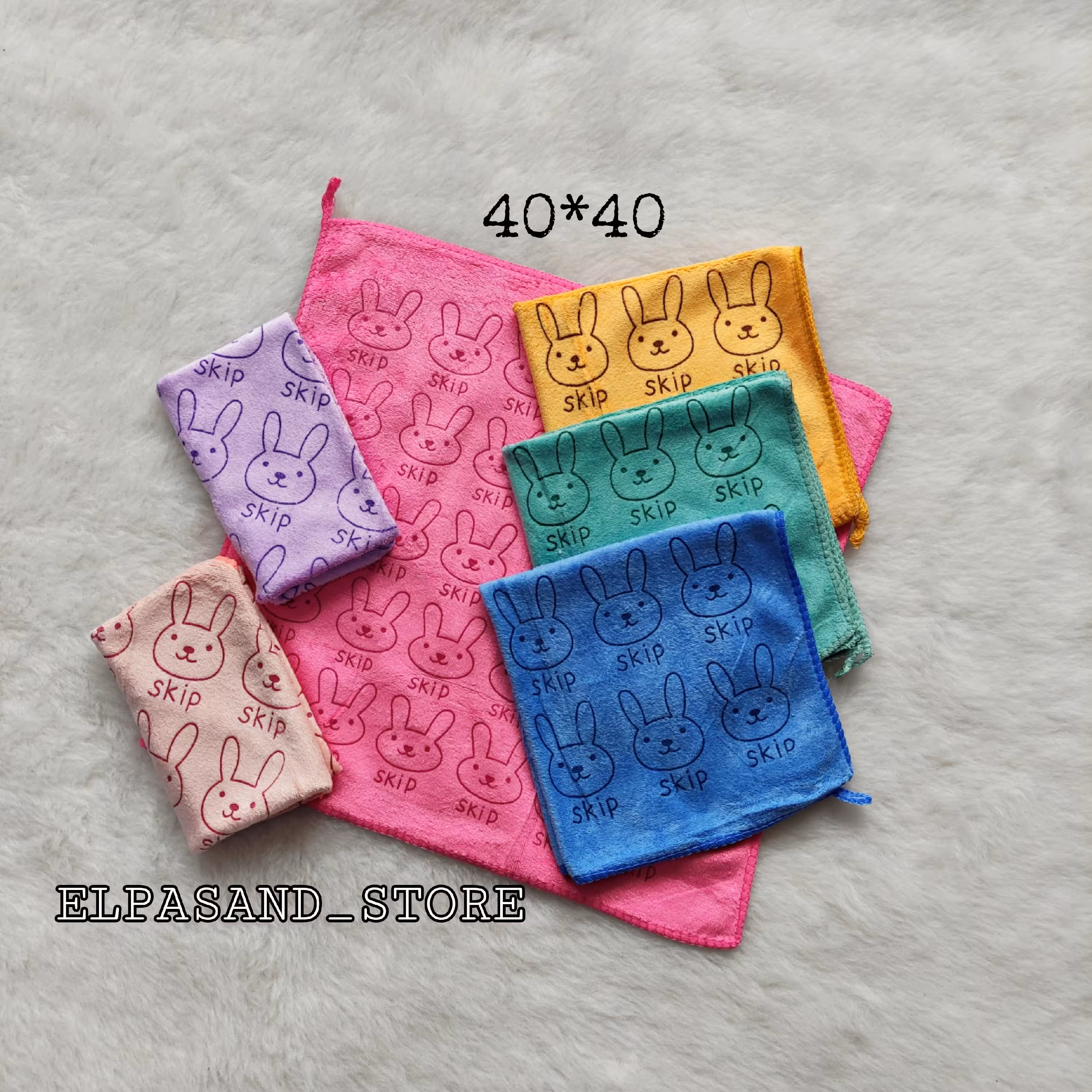 دستمال نانو خرگوشی سایز 40 در 40 رنگبندی کامل کیفیت و ابگیری و پاک کنندگی عالی