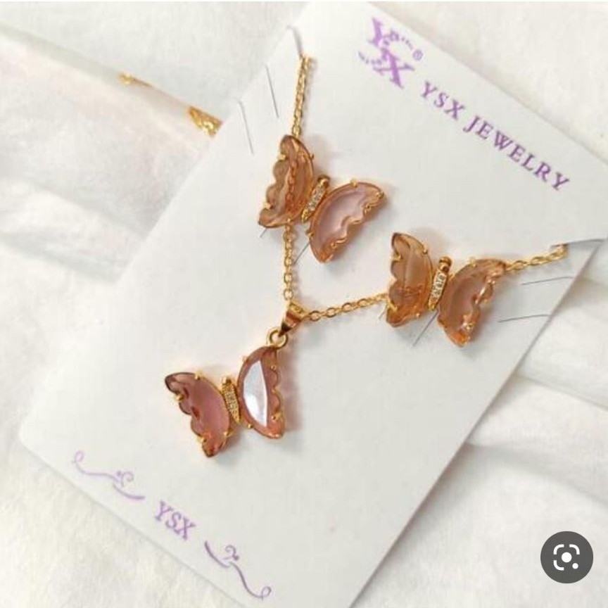 نیمست کریستالی مدل پروانه استیل رنگ ثابت شیک 