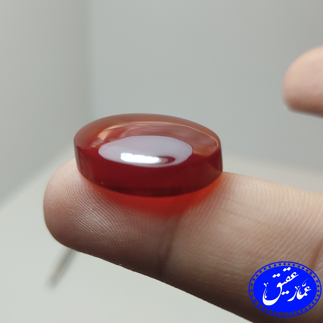 نگین عقیق سرخ کد ع107