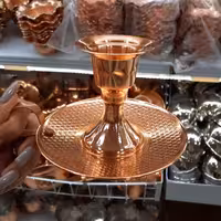 جاشمعی مسی دسته دار  نانو شده مدل بشقابی