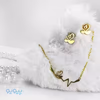 نیم ست گردنبند و گوشواره طرح قو
