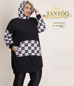 هودی مانتویی لانگ سایز بزرگ