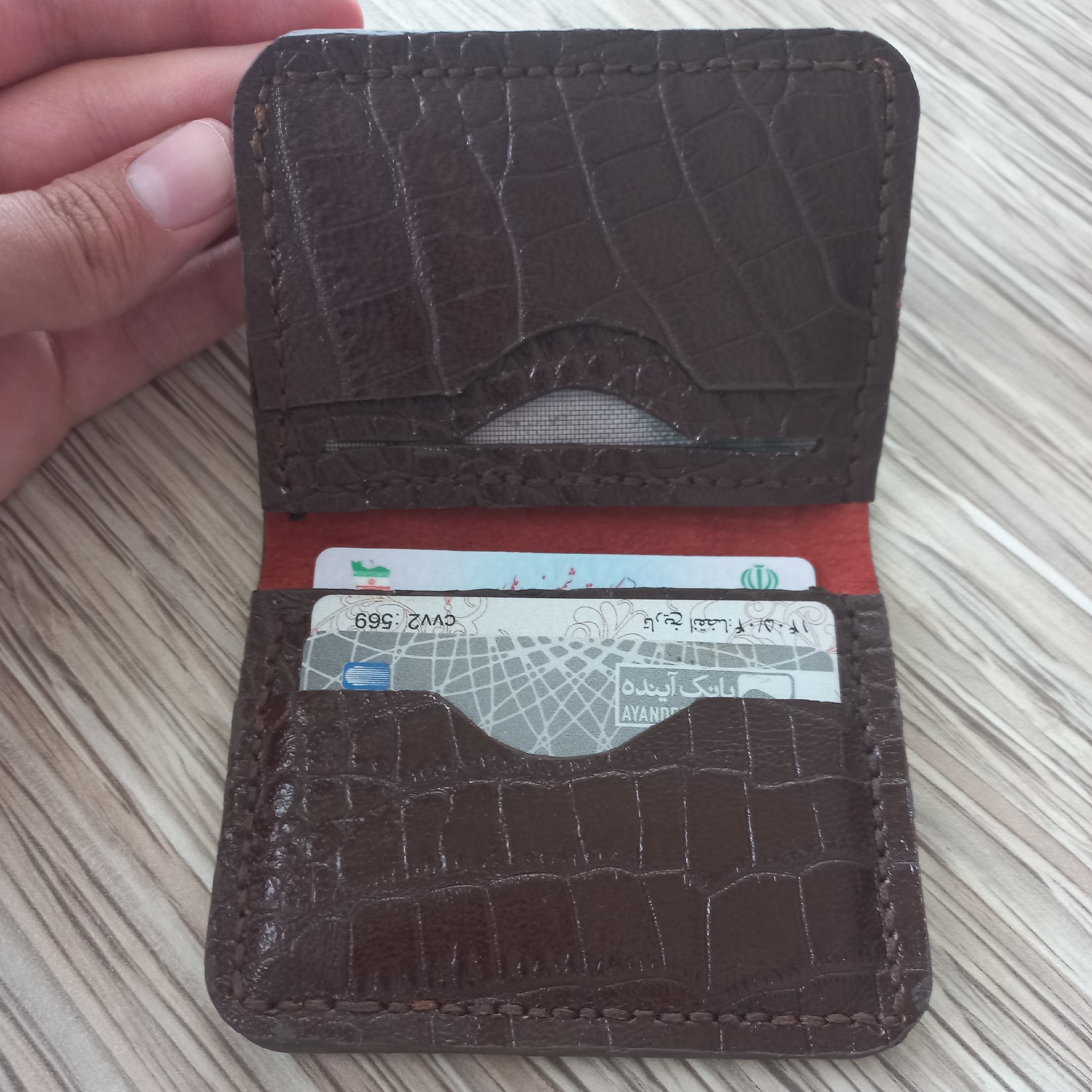 جاکارتی دست دوز چرم اصل گاوی