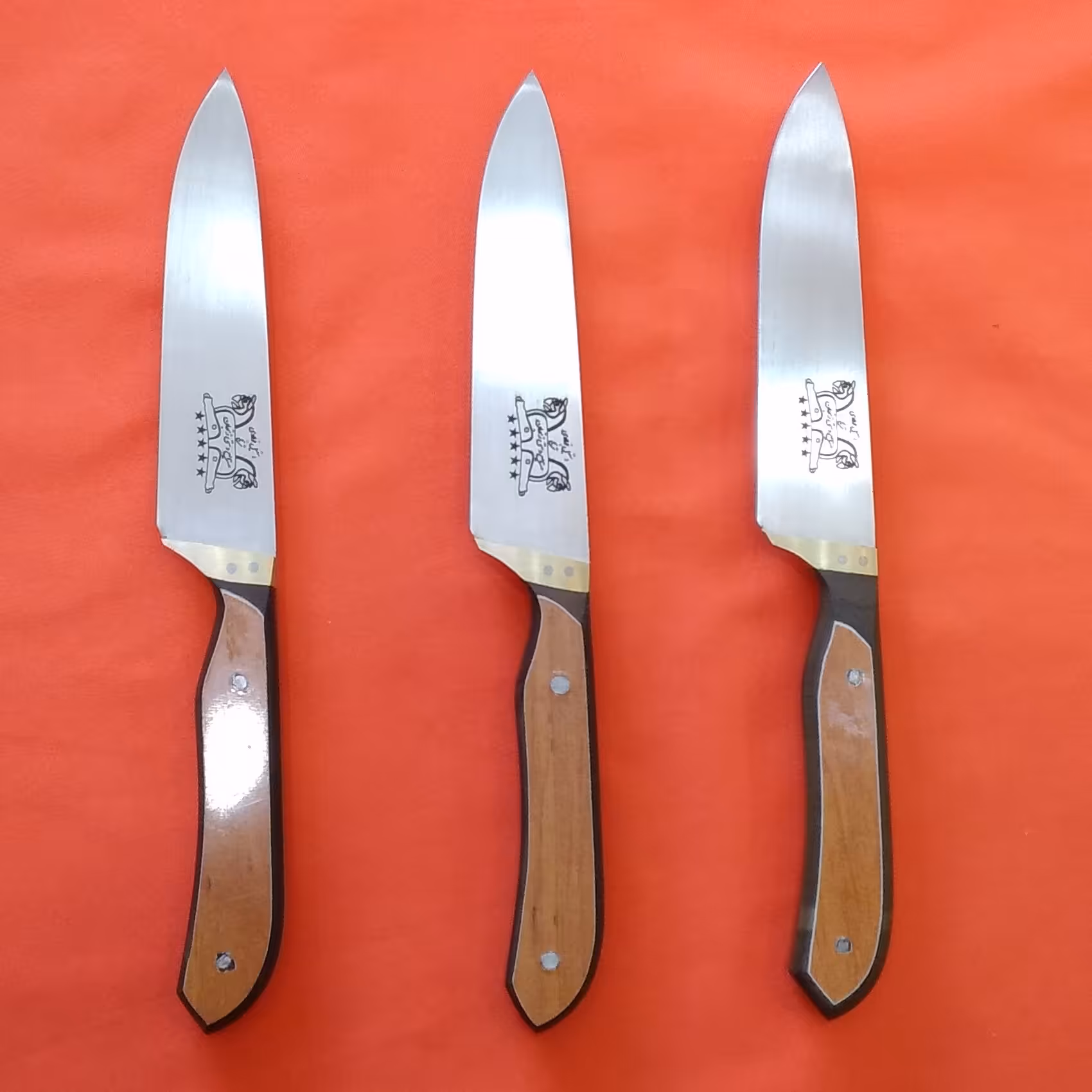 کارد آشپزخانه سایز یک(دم دستی)ساخت زنجان تیغه درجه یک استیل فولاد (تکی)