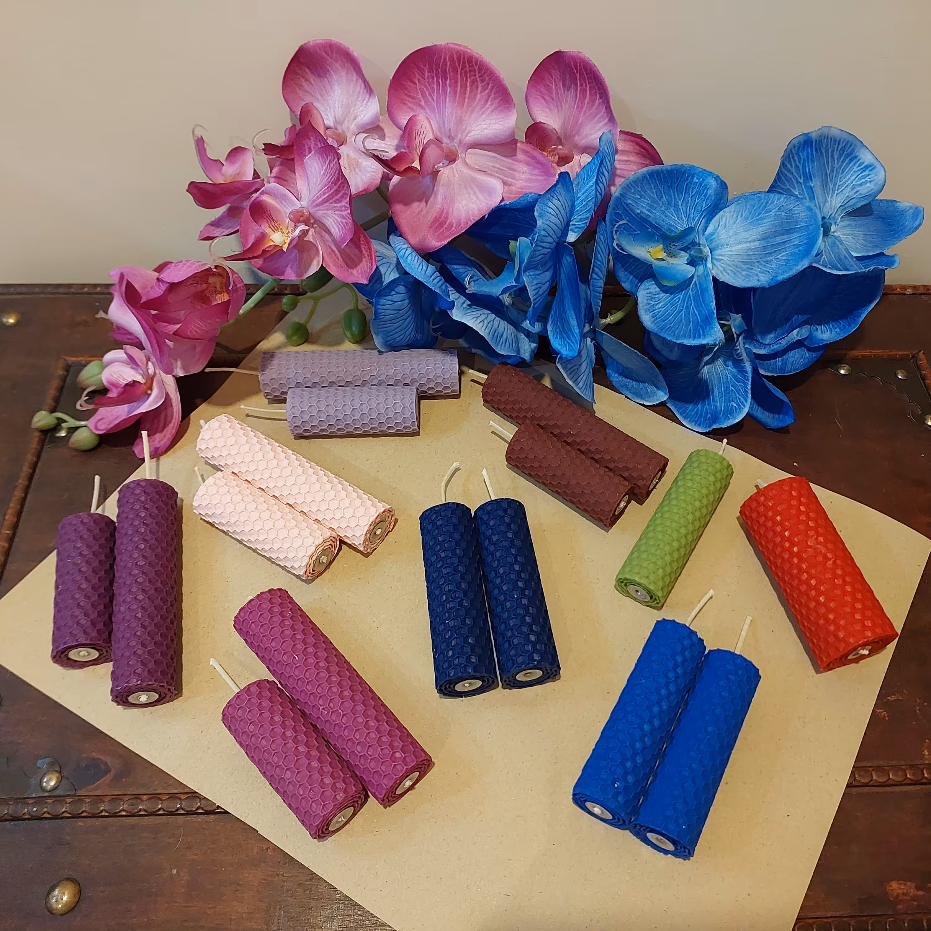 شمع موم عسلی در سایز و رنگ دلخواه