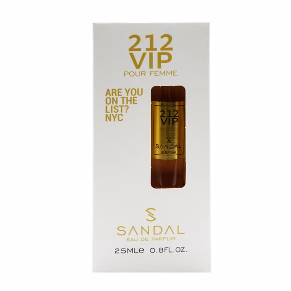 عطر جیبی زنانه صندل مدل 212 VIP حجم 25 میل