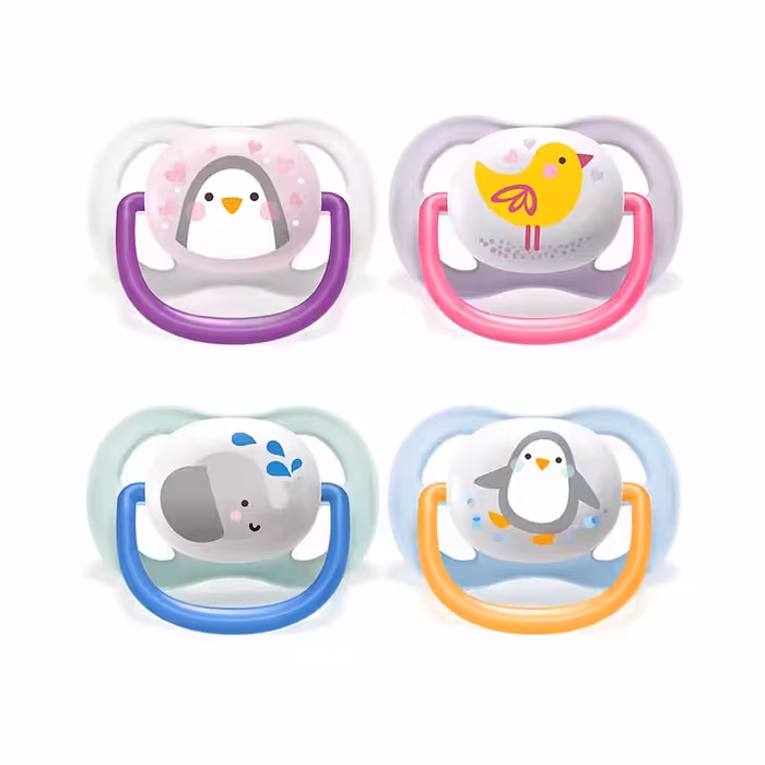 پستانک الترا ایر 2 عددی 0-6 ماه Animal اونت Avent