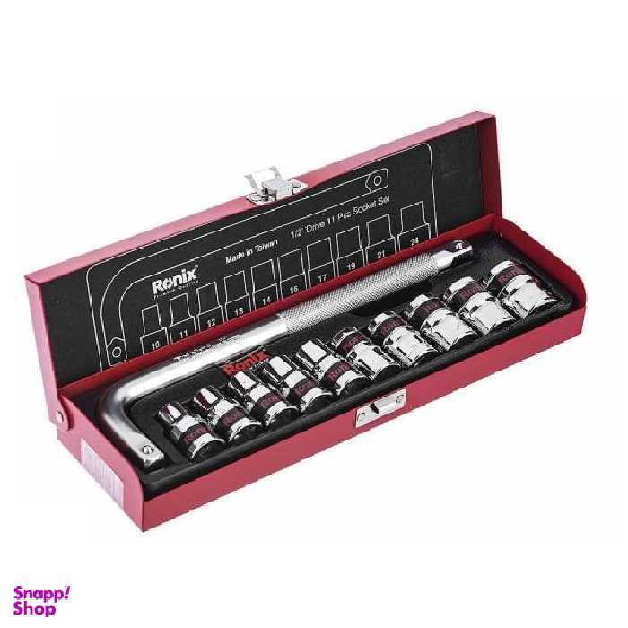 مجموعه 11 عددی آچار بکس و سری بکس رونیکس مدل RH-2610