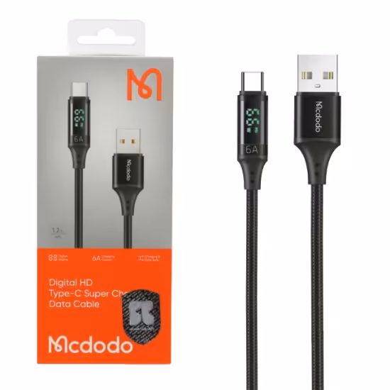 کابل تبدیل USB به USB-C مک دودو مدل CA-1080 طول 1.2 متر