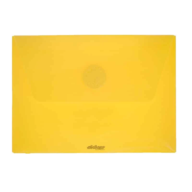 پاکت دکمه دار کوچک 100 زرد پاپکو