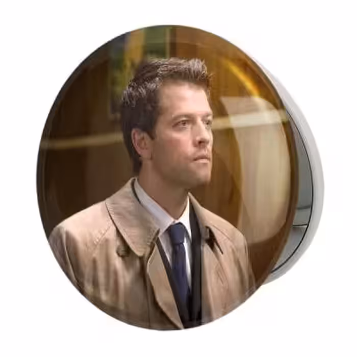 آینه جیبی خندالو طرح کستیل سریال سوپرنچرال Supernatural مدل تاشو کد 24531