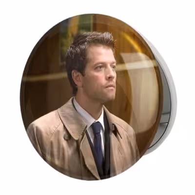 آینه جیبی خندالو طرح کستیل سریال سوپرنچرال Supernatural مدل تاشو کد 24531