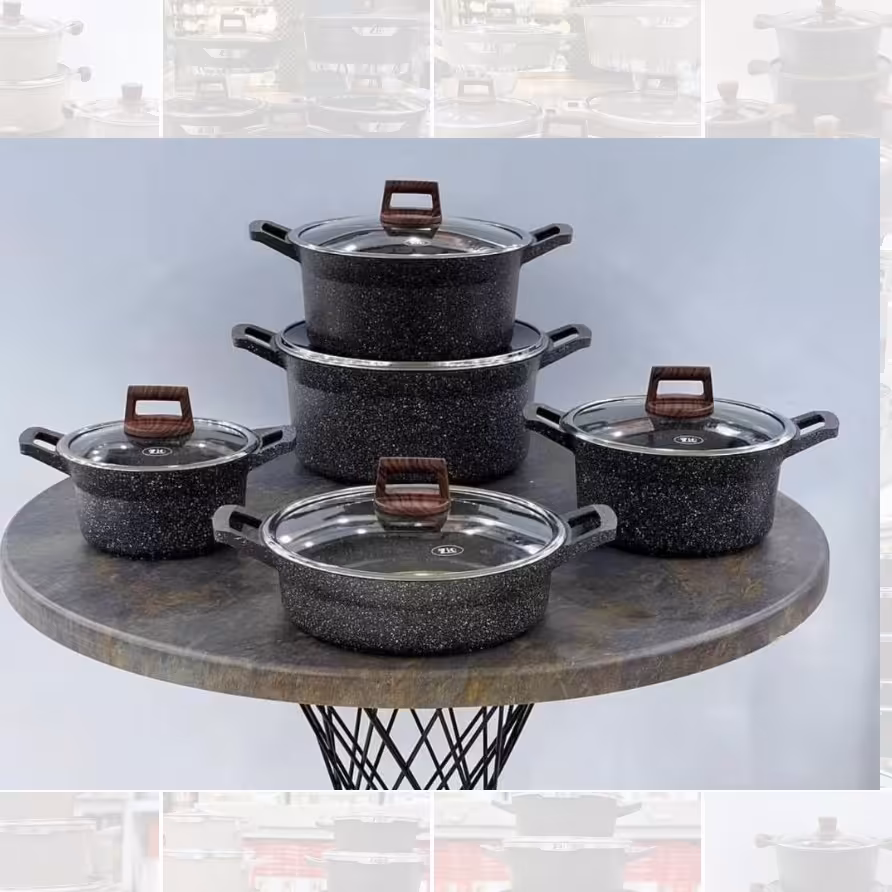 سرویس قابلمه 10پارچه زیو ترک مدل 7160گرانیتی