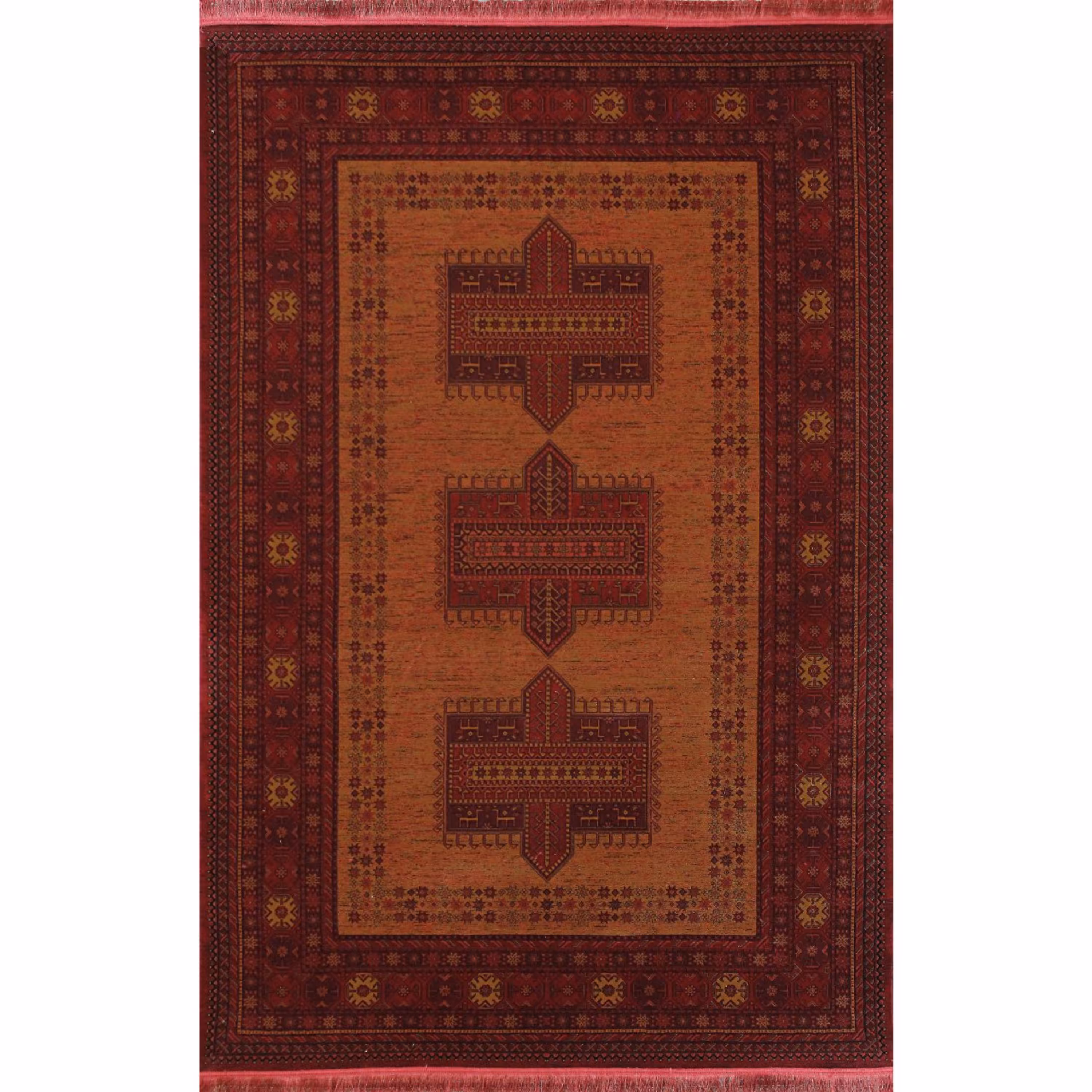 گبه ماشینی افرند کد 2-801 زمینه لاکی (شش متری)