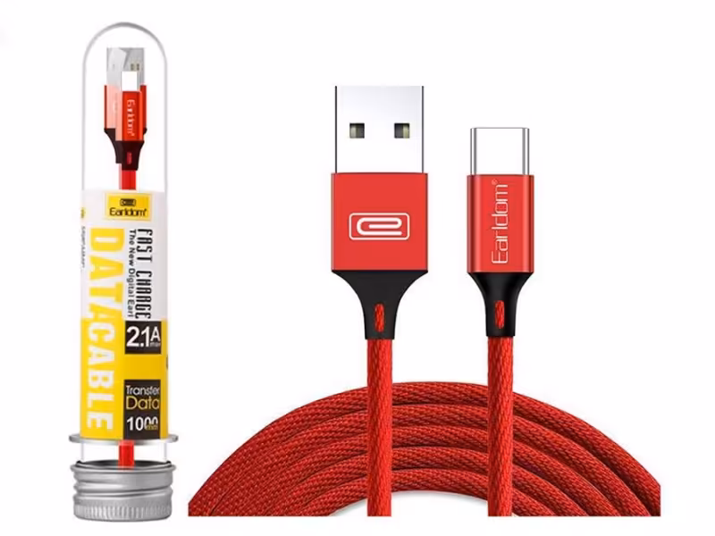 کابل شارژ و انتقال داده تایپ سی ارلدام Earldom EC-O15C Type-C Cable 1m