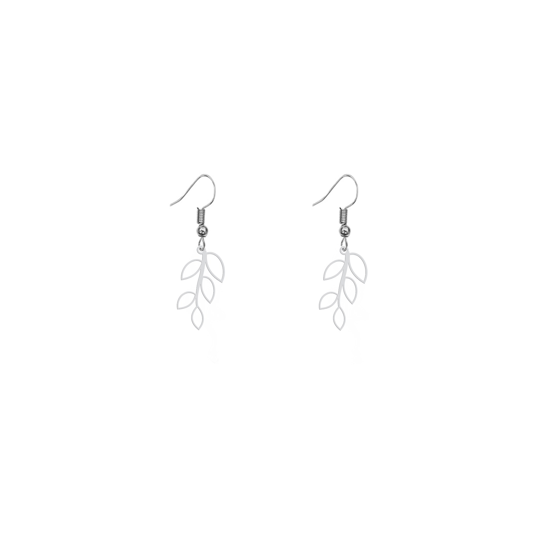 گوشواره هایکا گالری طرح شاخه برگ کد ha739