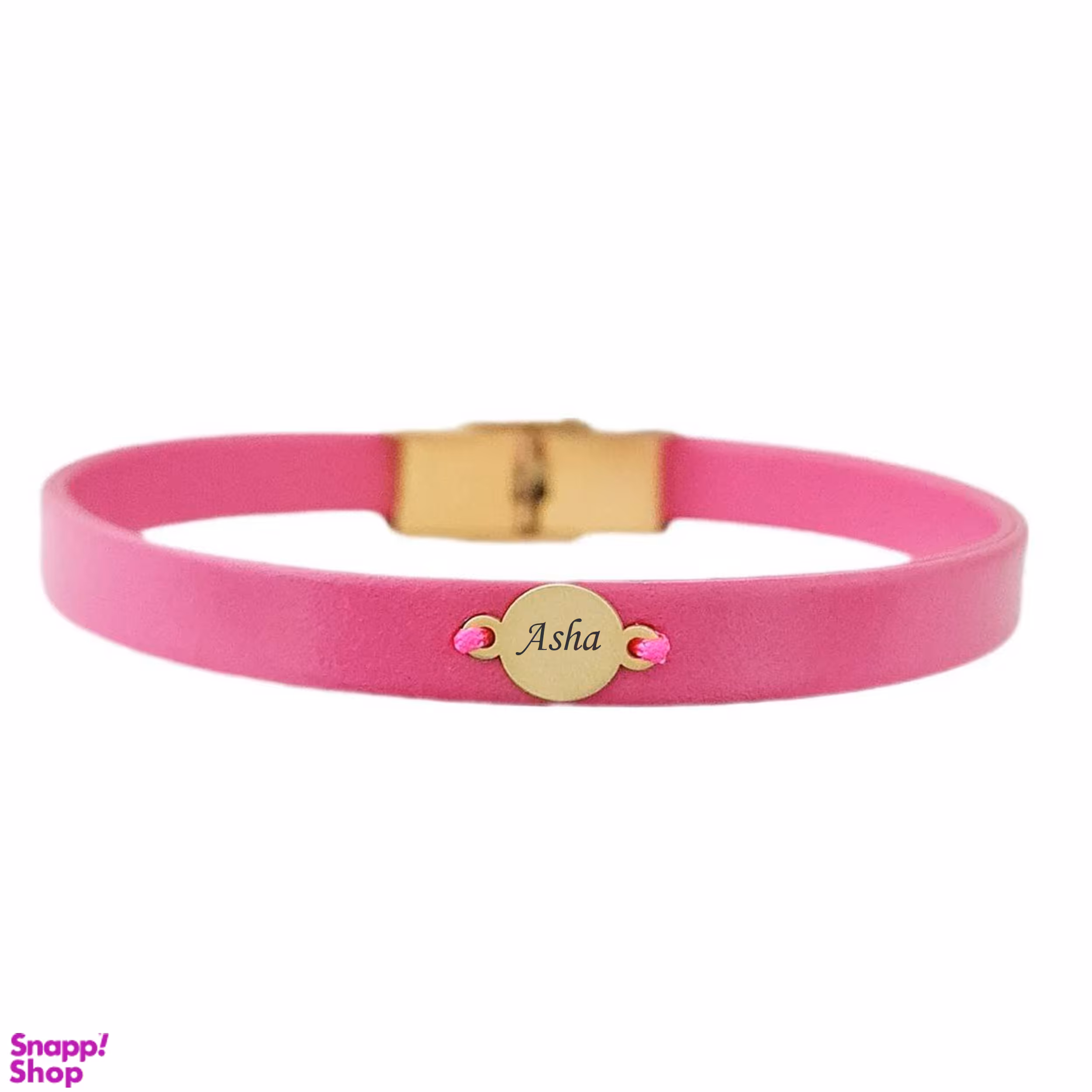 دستبند طلا 18 عیار زنانه لیردا مدل اسم آشا 2002