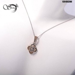 گردنبند نقره سیاه قلم کوچک کد:1302