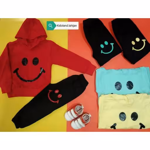 ست هودی کلاه دار و شلوار اسلش فقط سایز35 موجود. اسپرت پسرانه دخترانه  جنس پنبه