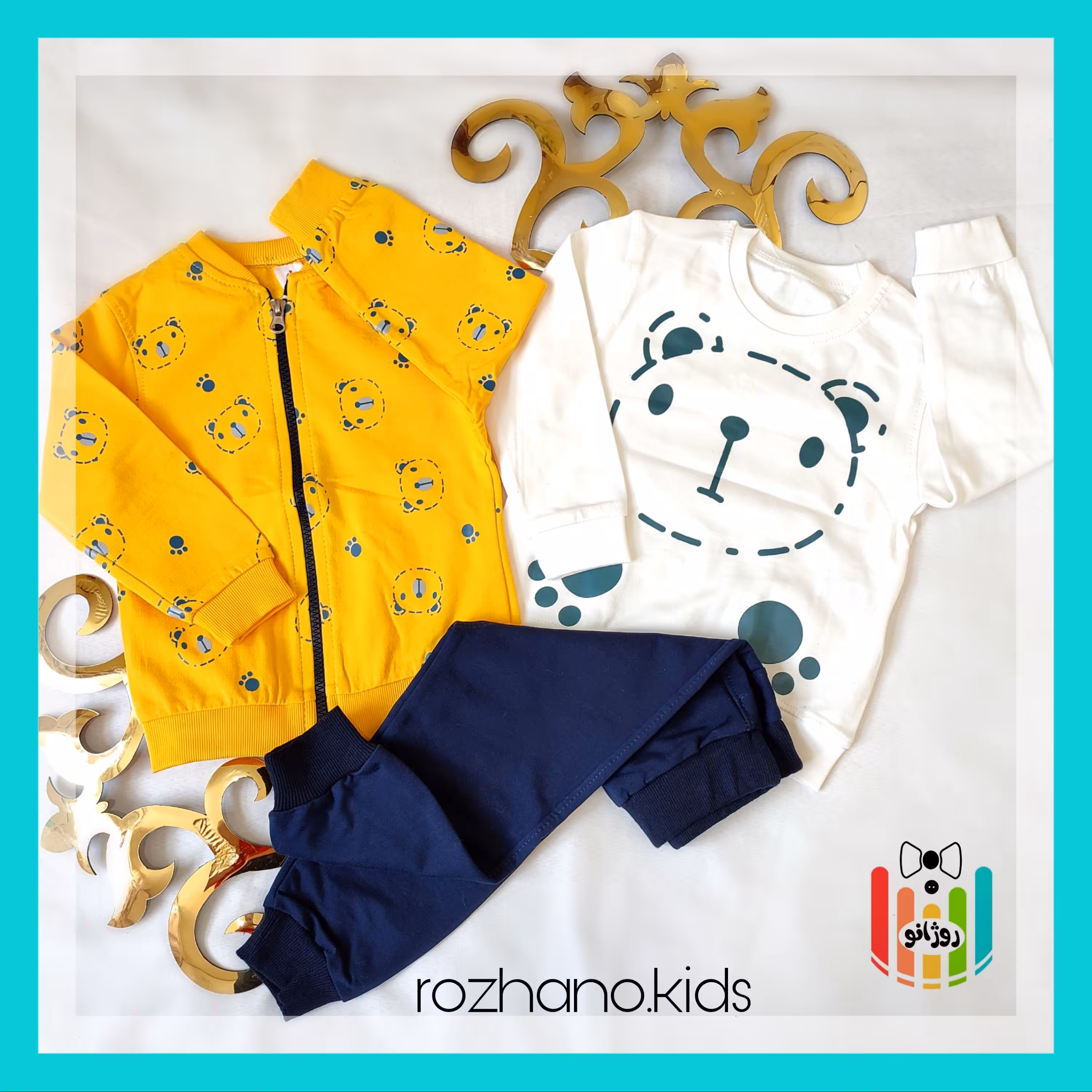 سه تیکه اسپرت مناسب فصل پاییز  سایز 35 و 40  جنس دورس با کیفیت