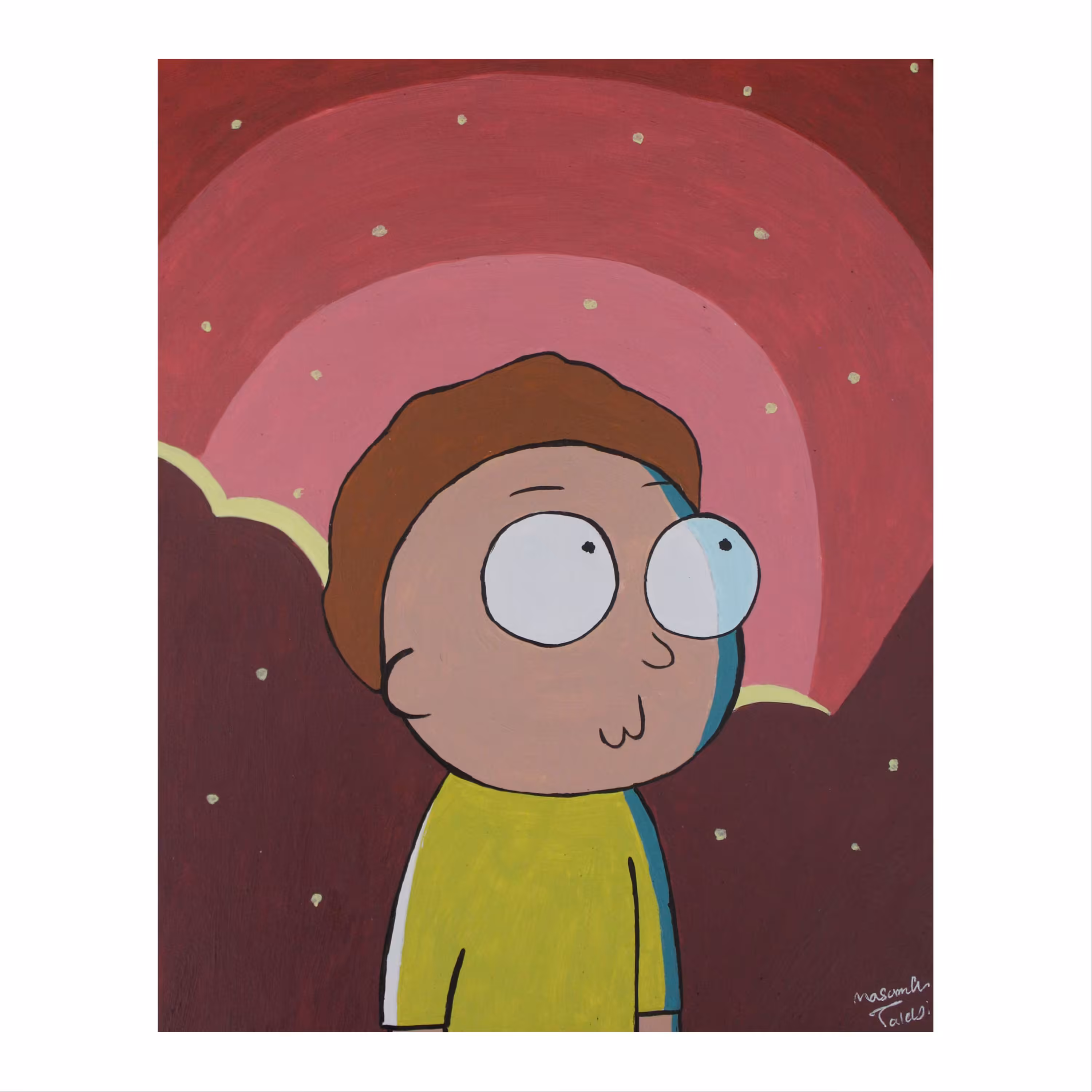 تابلو نقاشی اکریلیک مدل انیمیشن ریک و مورتی کد 02