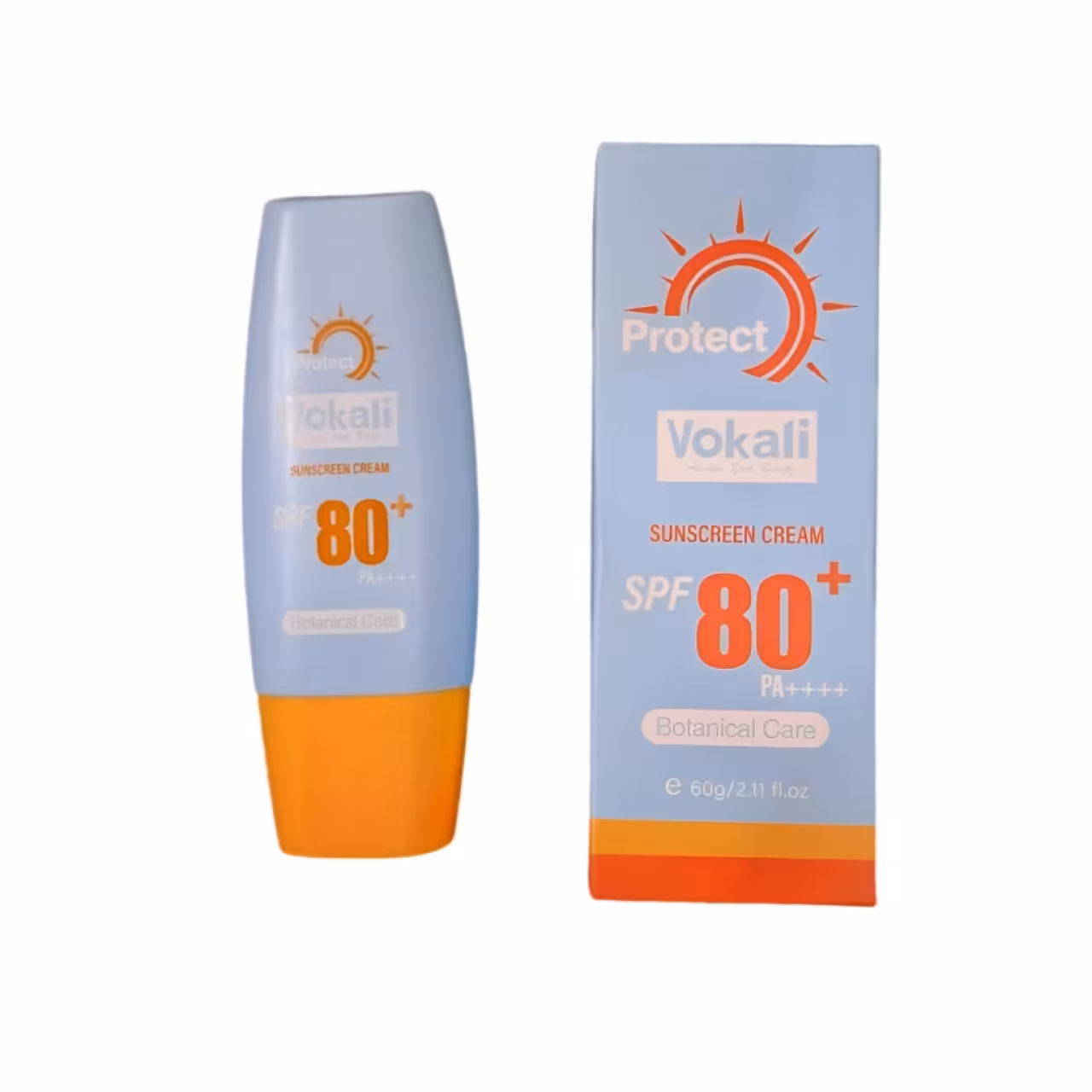 کرم ضد آفتاب  وکالی  مدل گیاهی بدون رنگspf 80 وزن 60 گرم