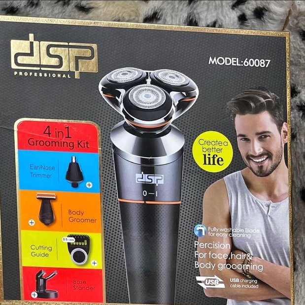 ✅ریش تراش سه تیغ دی اسپی 4 کاره مدل 60087
✅dsp
✅MODEL:60087