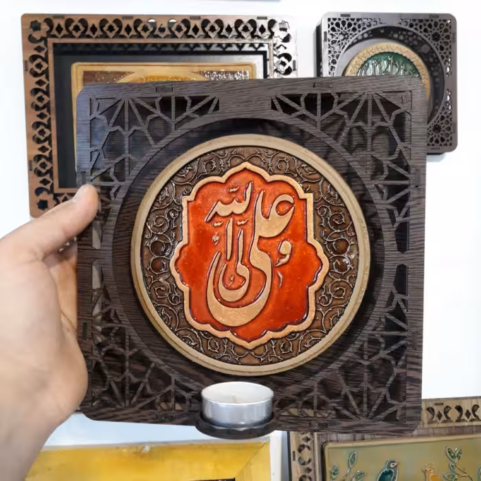 جاشمعی نقش برجسته سفال طرح علی ولی الله