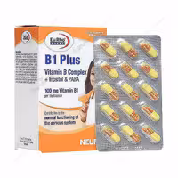 کپسول ب1 پلاس یوروویتال در تامین ویتامین B1 و سایر ویتامین های گروه B کمک کننده است. ارسال رایگان به سراسر کشور