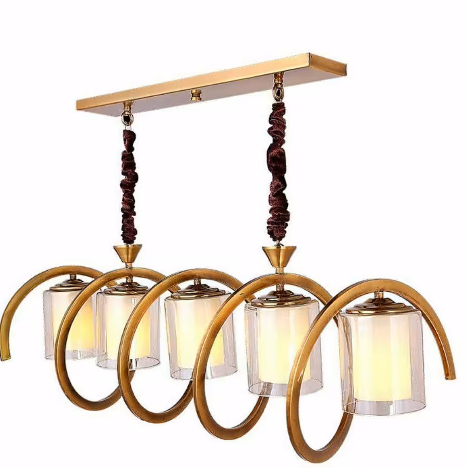 آویز 5 شعله فنری محصول لوستر کلاسیک آیلین 