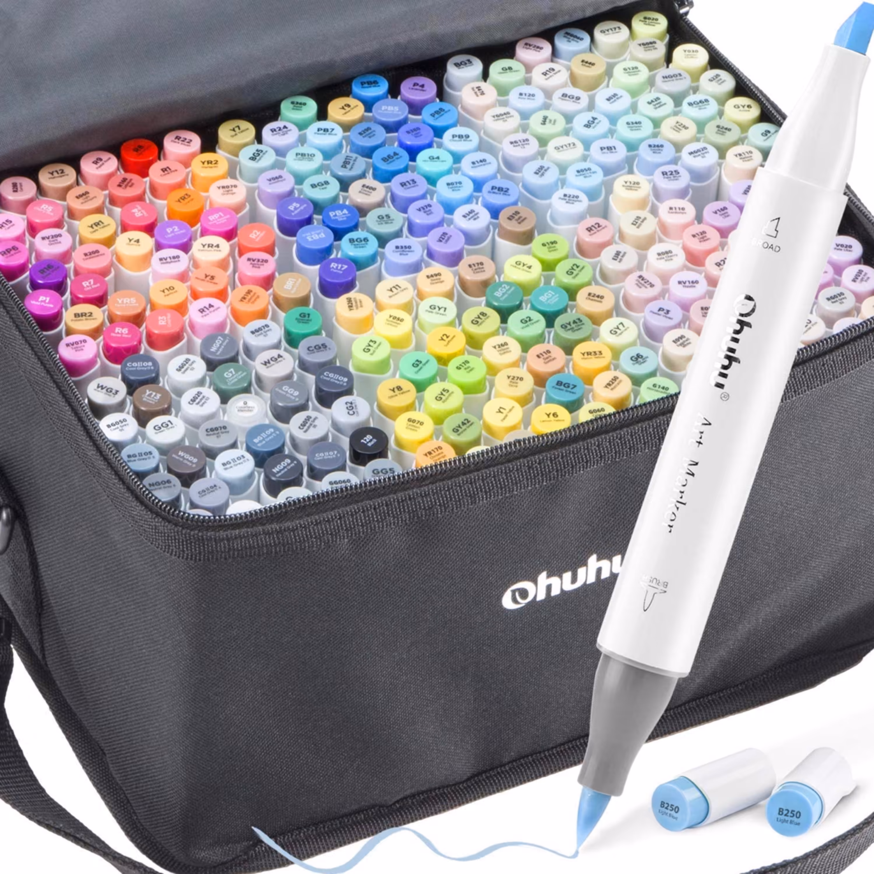 پک 201 تایی ماژیک اورجینال Ohuhu طراحی و راندو