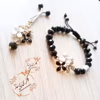 ست دستبند و گیره گل مشکی محرمی