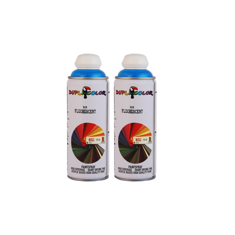اسپری آبی فلورسنت دوپلی کالر مدل Blue Fluorescent حجم 400 میلی لیتر مجموعه 2 عددی