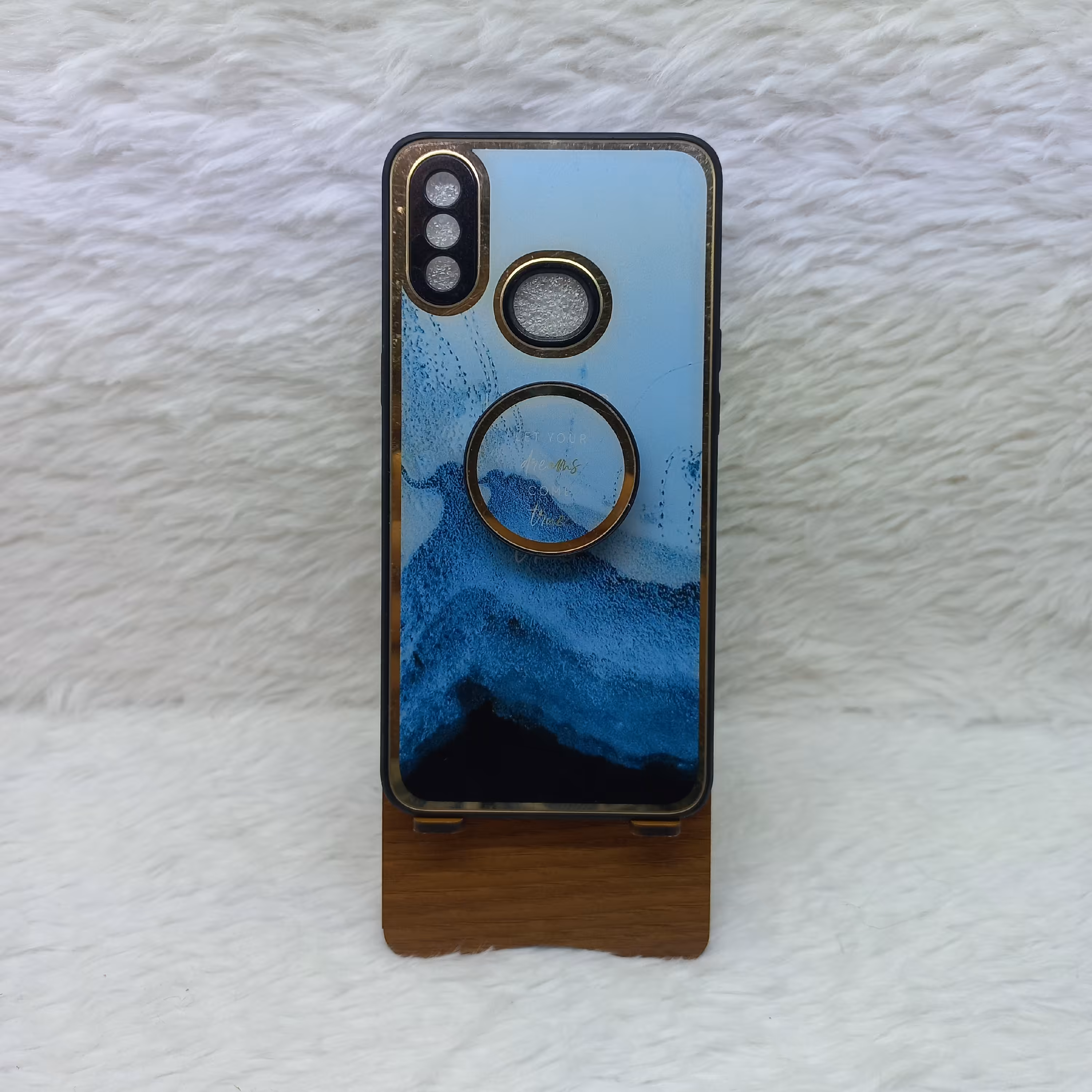 گارد فانتزی A10s مدل پشت گلس با پاپ سوکت محافظ لنزدار مناسب گوشی سامسونگ A10s طرح دریا