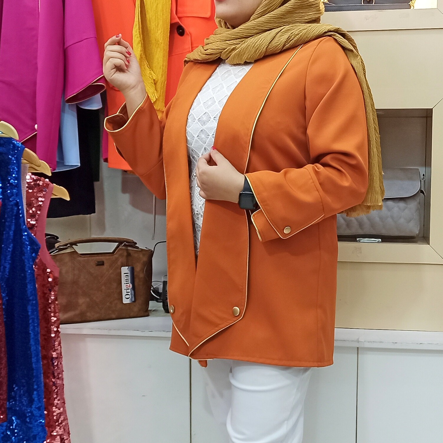 تونیک زنانه سایز بزرگ ، مانتو زنانه پاییزه ، تونیک پاییزه ، پاییزه سایز بزرگ