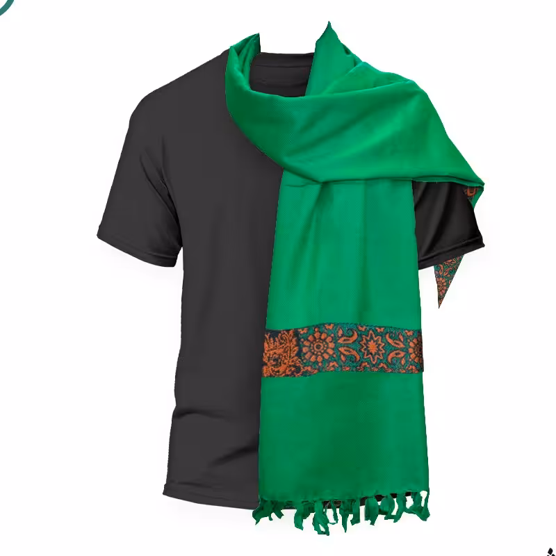 شال سبز کشمیری