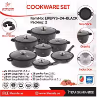 سرویس قابلمه گرانیتی 24 پارچ لایف اسمایل مدل LIFEP7