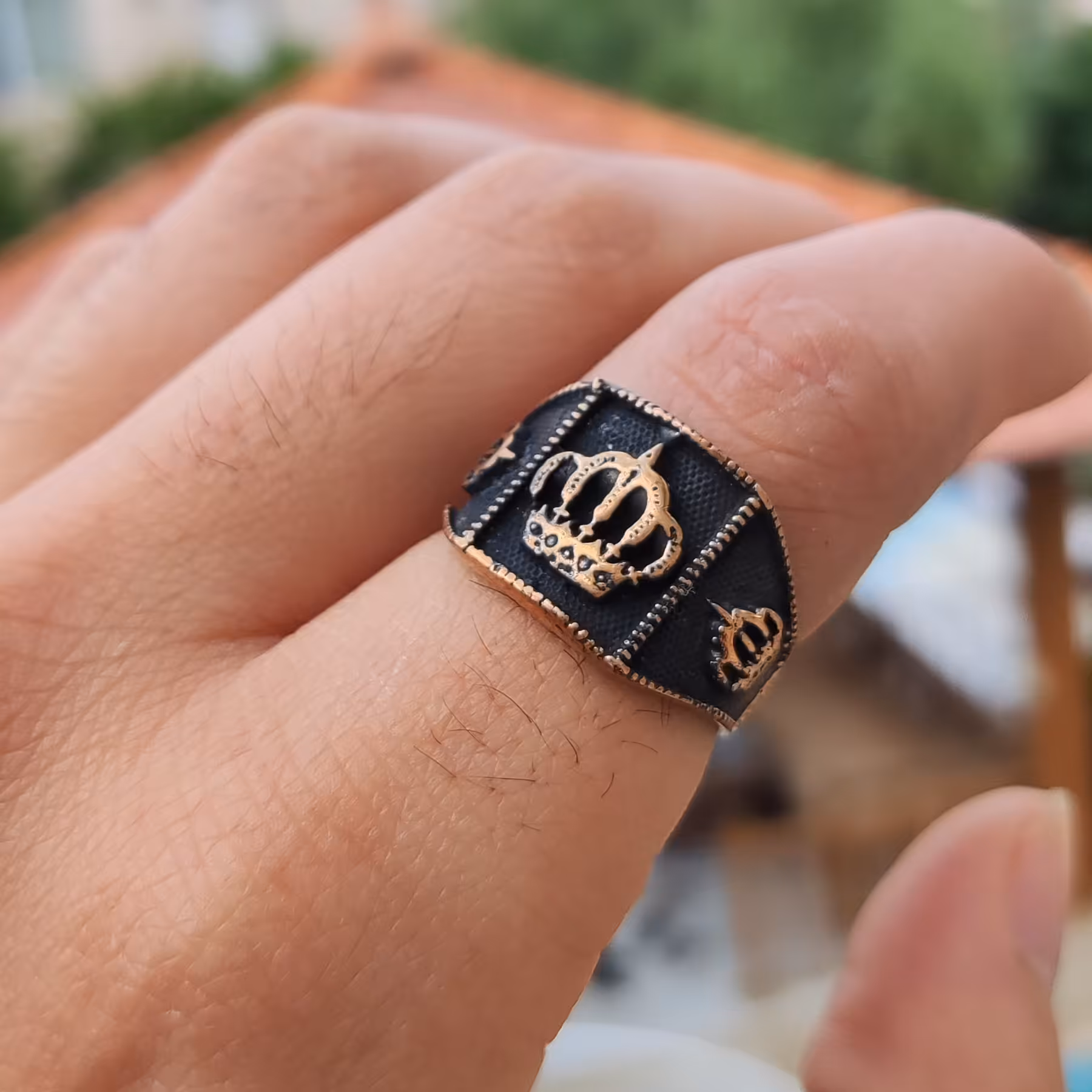 انگشتر تاج طلاروسی طرح طلا اسپرت سایز10