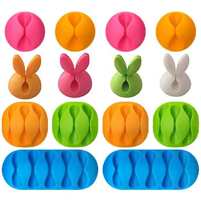 نگهدارنده و نظم دهنده سیم و کابل در هم شامل 4 تا نگهدارنده خرگوشی،4 تا ساده ،4 تا سه تایی و 2 تا پنج تایی