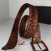 کمربند چرم دست دوز 