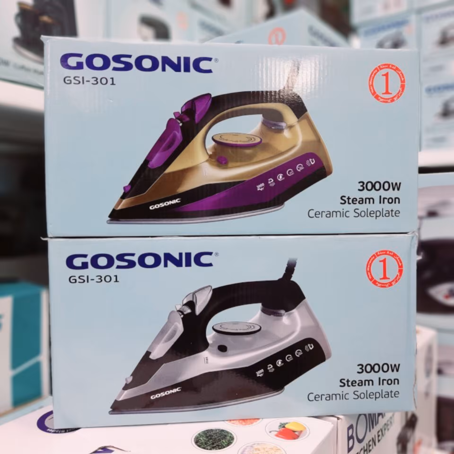 اتو بخار گوسونیک مدل GSI301 دارای رنگ بندی