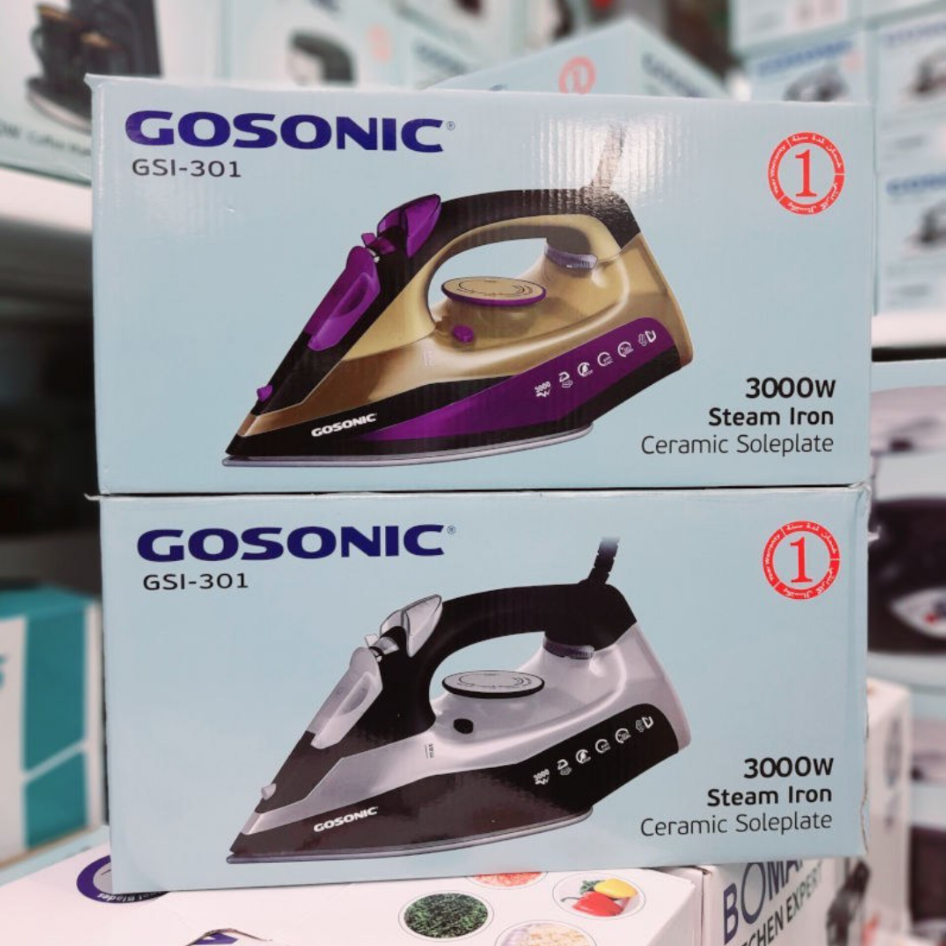 اتو بخار گوسونیک مدل GSI301 دارای رنگ بندی