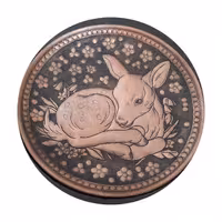 تابلو قلمزنی آهو مس 15 سانتی (پس کرایه)