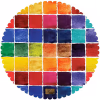 رومیزی مخمل طرح رنگارنگ سایز 40 در 40 مدل T14-517 شرکت رنس