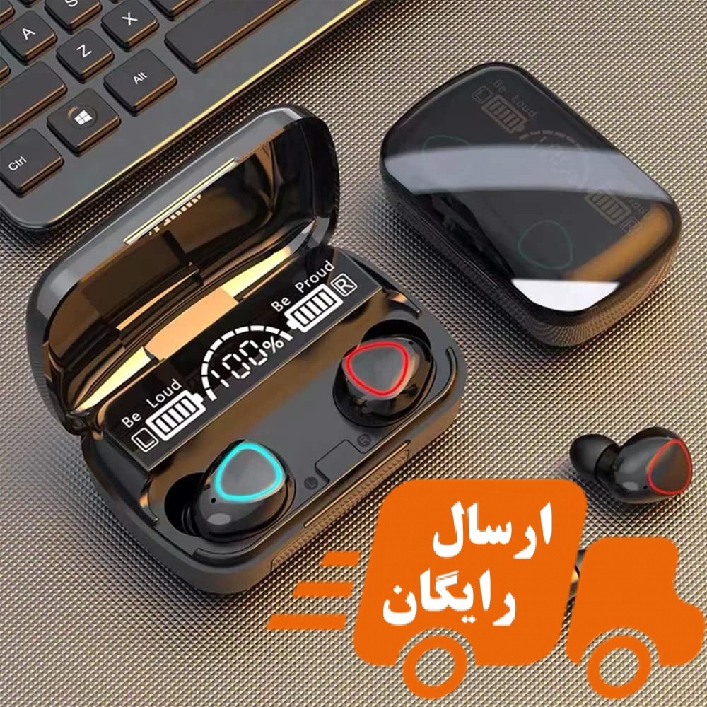 هندزفری بلوتوثی ایرپاد بی سیم و هدفون مدل M10 با نسخه بلوتوث 5 به بالا مشکی