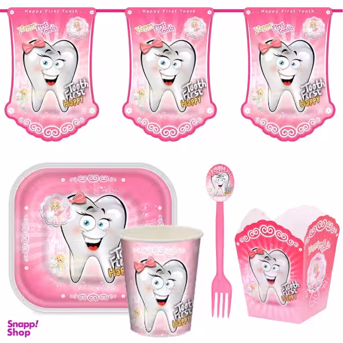 مجموعه 43 عددی تم تولد طرح دندونی دختر