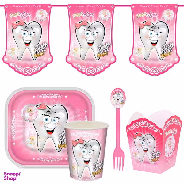 مجموعه 43 عددی تم تولد طرح دندونی دختر