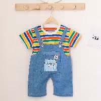 بیلر جین پسرانه و دخترانه در دورنگ زیبا مناسب 1 تا 4 سال