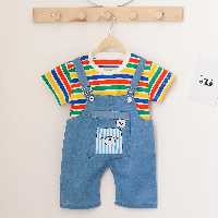 بیلر جین پسرانه و دخترانه در دورنگ زیبا مناسب 1 تا 4 سال