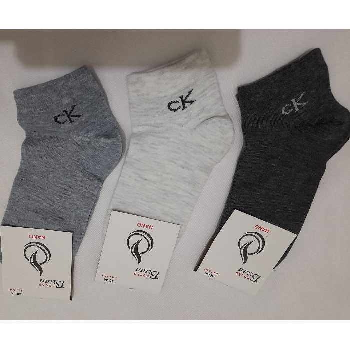 پک 3 تایی جوراب مچی طرح ckنخی نانو ضد بو وتعریق ضد باکتری ضد الکتریسته حالت کشسانی 